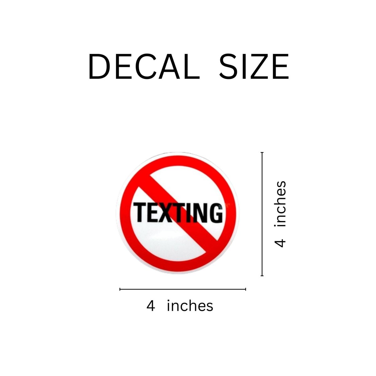 No Texting Car Window Decals - Fundraising For A Cause