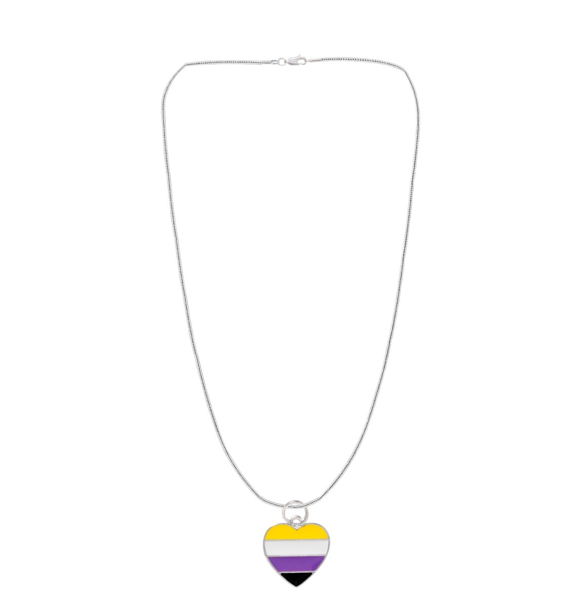 Nonbinary Flag Heart Necklaces - Fundraising For A Cause