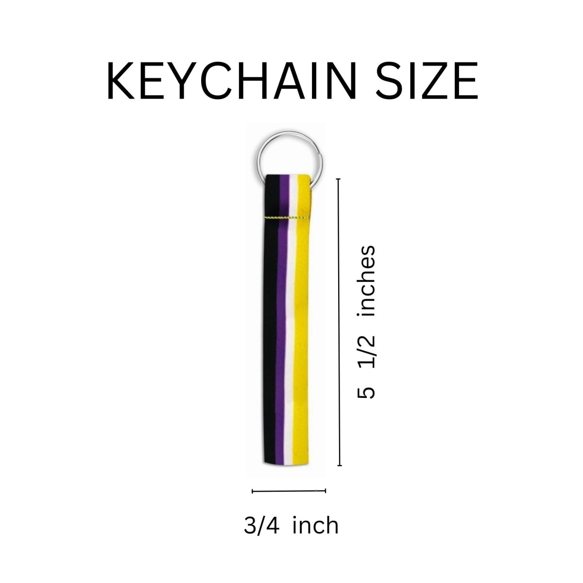 Nonbinary Flag Lanyard Style Keychains - Fundraising For A Cause