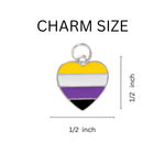 Nonbinary Heart Flag Leather Cord Bracelets - Fundraising For A Cause