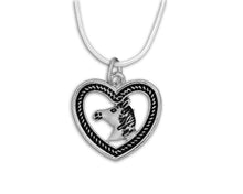Load image into Gallery viewer, Horse Head in Heart Necklaces - Fundraising For A Cause