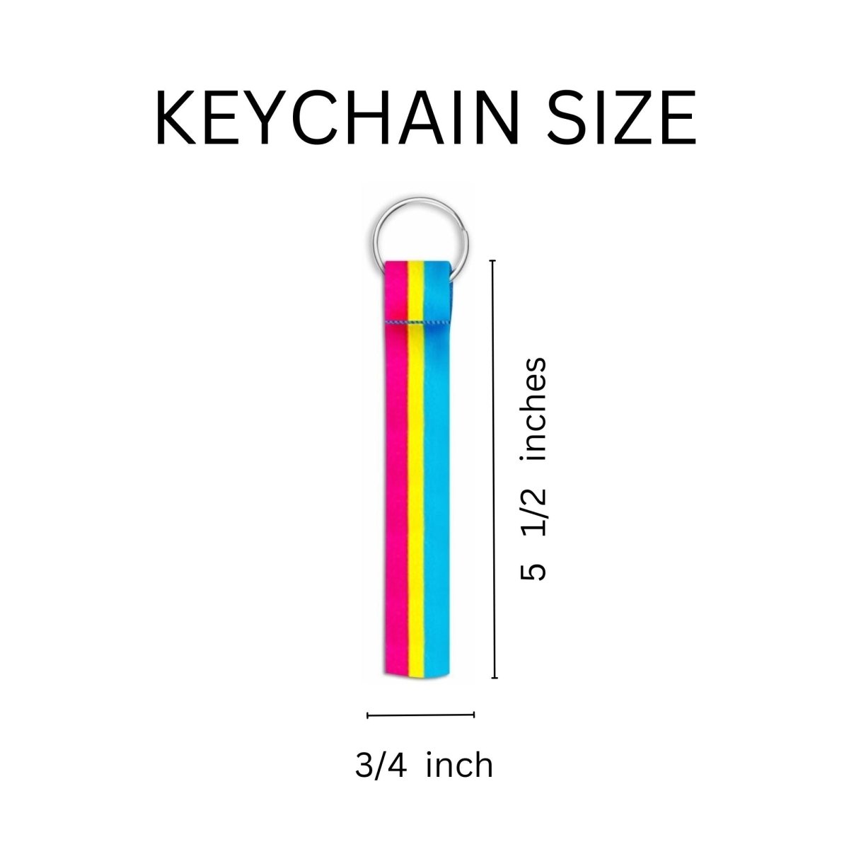 Pansexual Flag Lanyard Style Keychains - Fundraising For A Cause