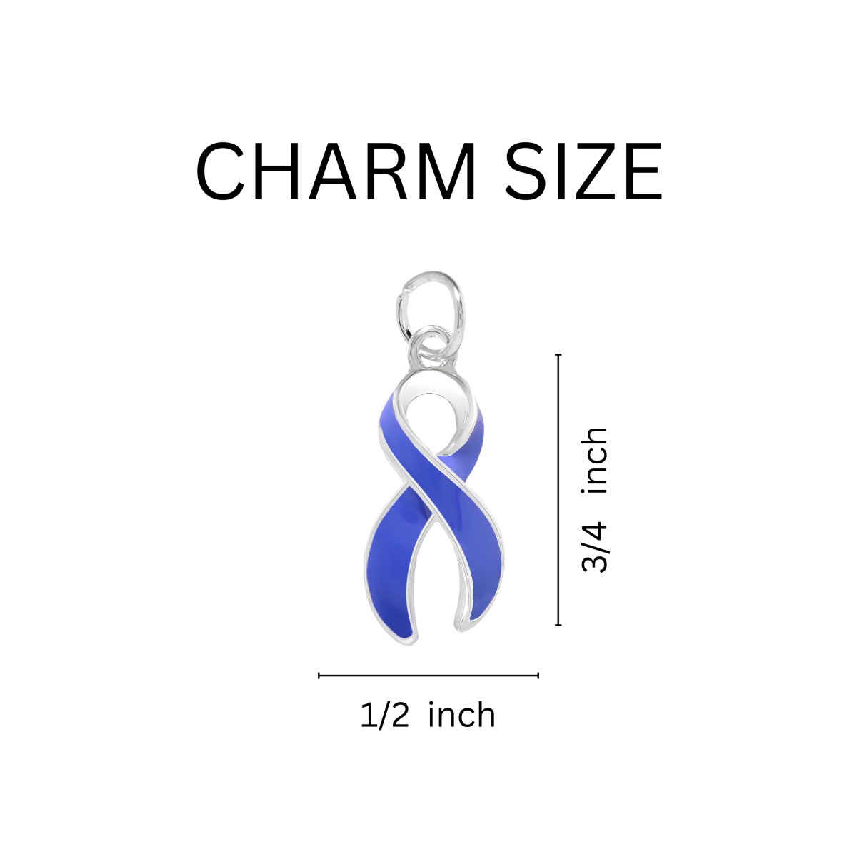 Periwinkle Ribbon Awareness Charm Partial Beaded Bracelets - Fundraising For A Cause