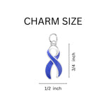 Periwinkle Ribbon Horseshoe Key Chains - Fundraising For A Cause
