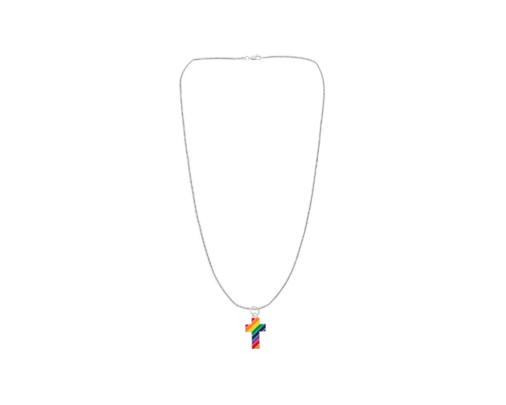 Rainbow Cross Gay Pride Necklaces - Fundraising For A Cause
