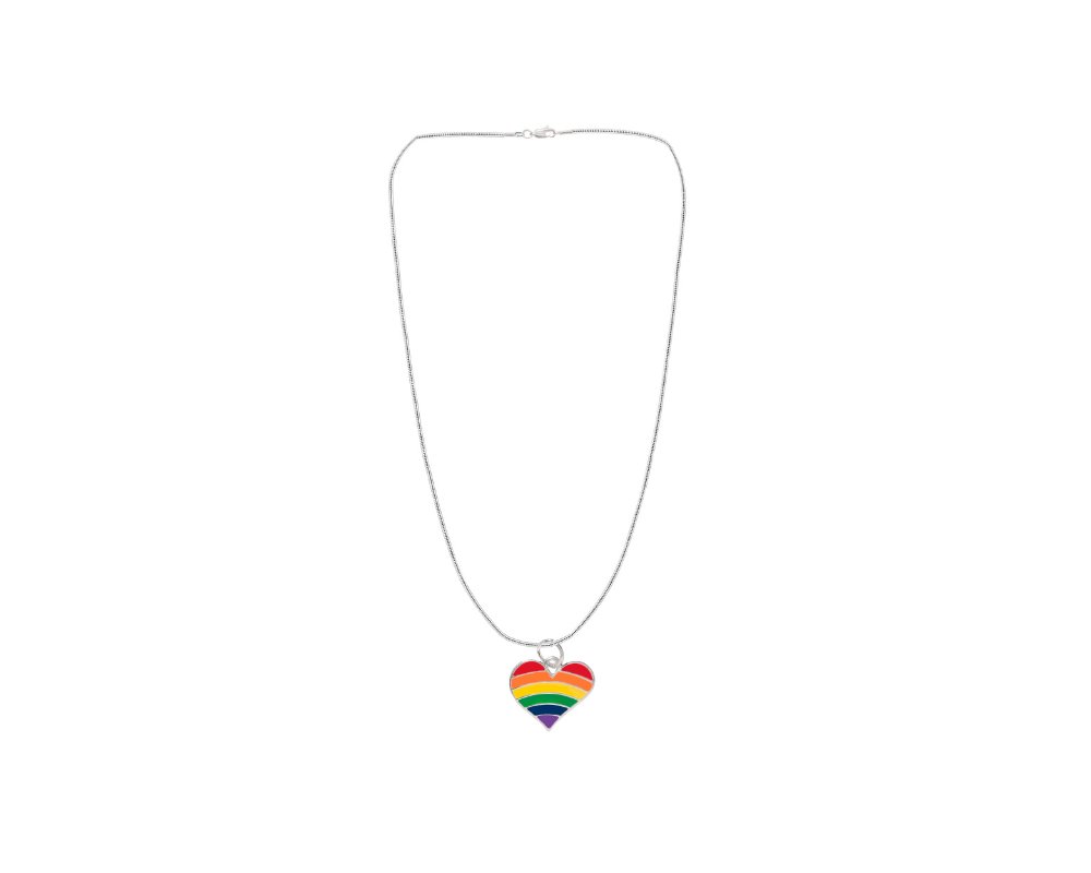 Rainbow Heart Gay Pride Necklaces - Fundraising For A Cause