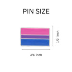 Rectangle Bisexual Pride Flag Pins - Fundraising For A Cause