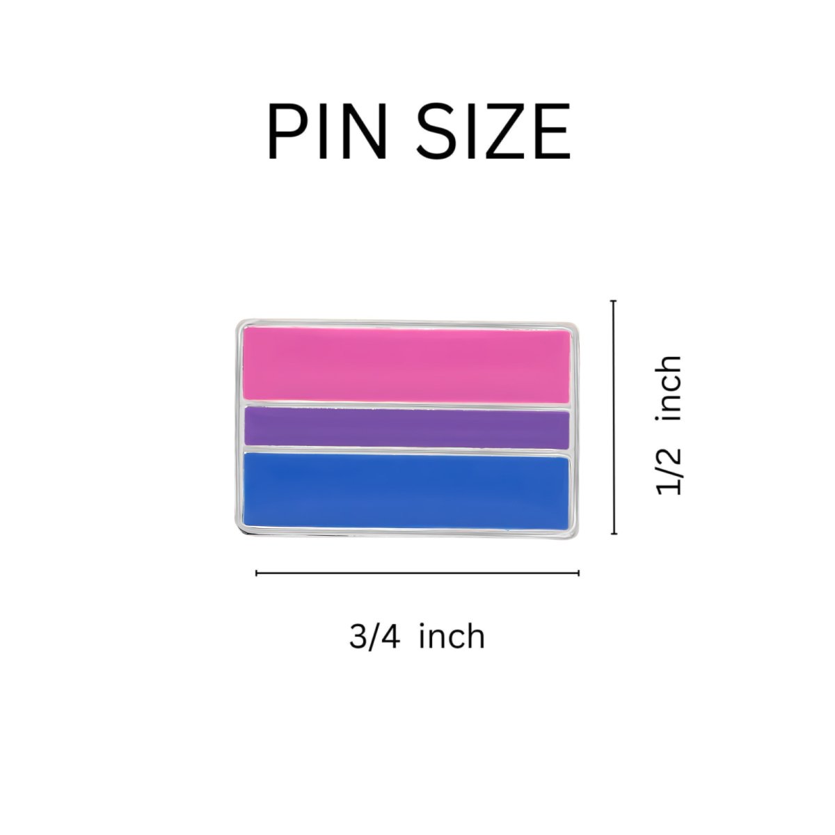 Rectangle Bisexual Pride Flag Pins - Fundraising For A Cause