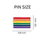 Rectangle Rainbow Pride Flag Pins - Fundraising For A Cause