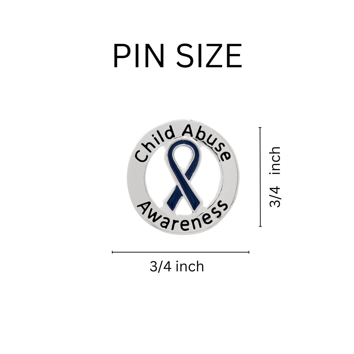 Round Child Abuse Awareness Ribbon Pins - Fundraising For A Cause
