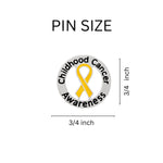 Round Childhood Cancer Awareness Ribbon Pins - Fundraising For A Cause