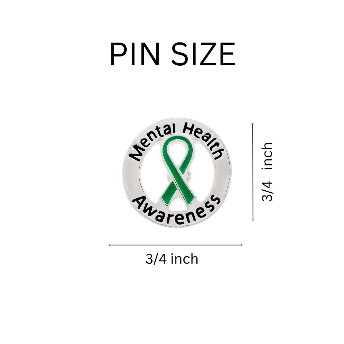 Round Mental Health Awareness Ribbon Pins - Fundraising For A Cause