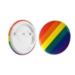 Round Rainbow Striped Pins - Fundraising For A Cause