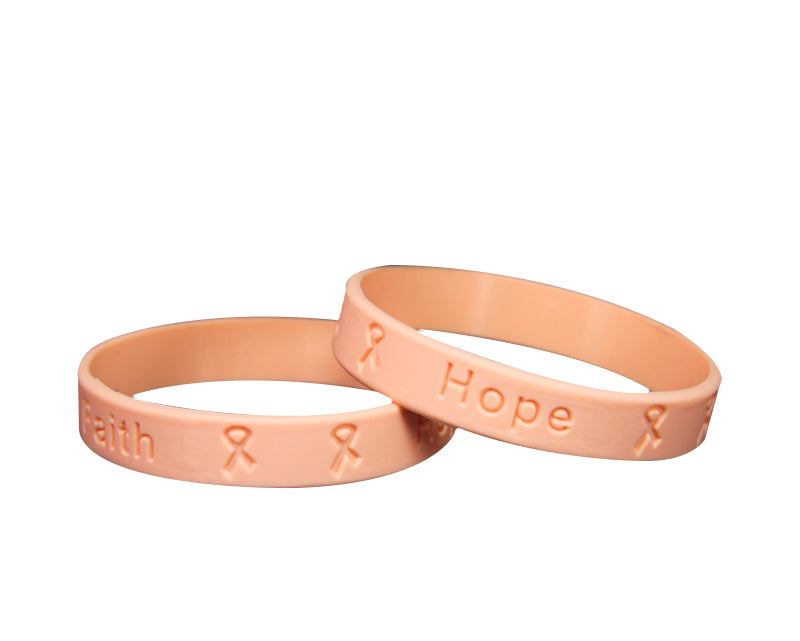Peach Silicone Bracelets Child Size, Uterine Cancer - Fundraising For A Cause