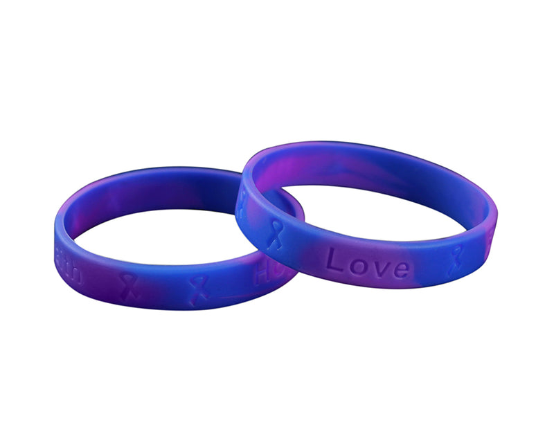 Blue & Purple Silicone Bracelets, Rheumatoid Arthritis - Fundraising For A Cause