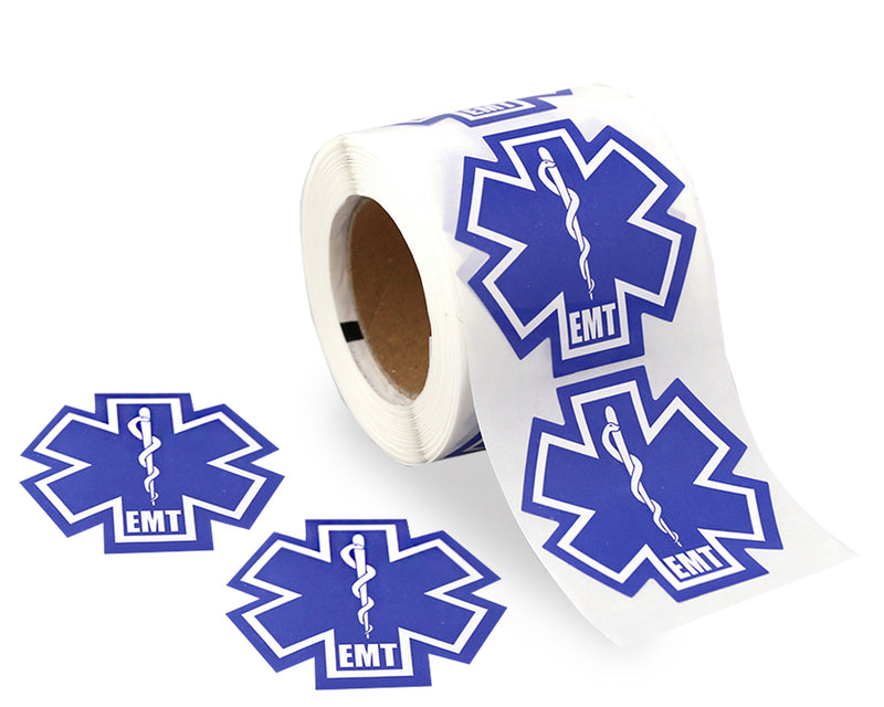 Blue Star of Life EMT Stickers, Emergency Medical Services Decals - Fundraising For A Cause