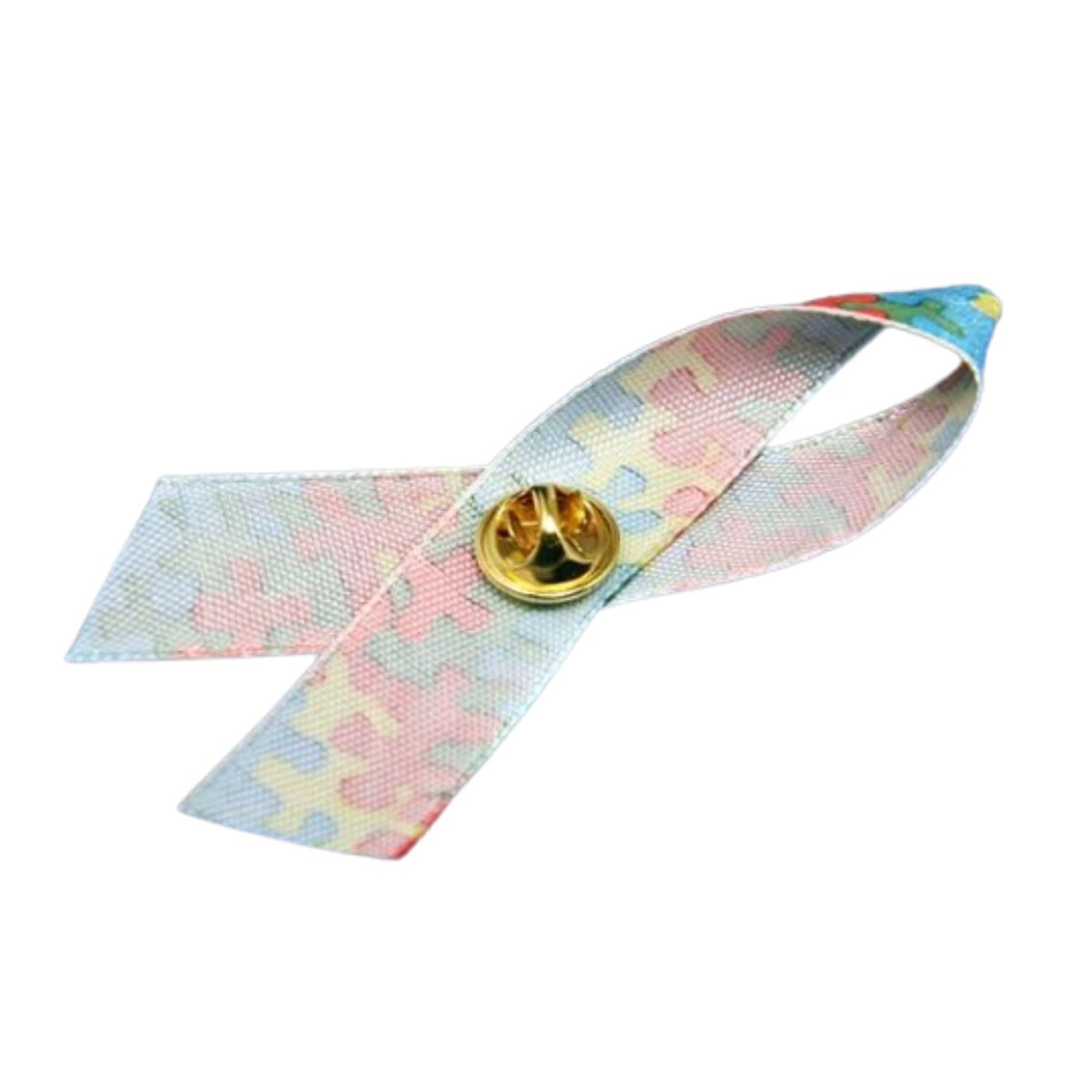 Satin Autism Awareness Ribbon Pins - Fundraising For A Cause