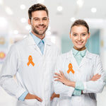 Satin Orange Ribbon Awareness Pins - Fundraising For A Cause
