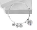 Sexual Assault Awareness Retractable Charm Bracelets - Fundraising For A Cause