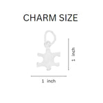 Silver Puzzle Piece Hanging Earrings - Fundraising For A Cause