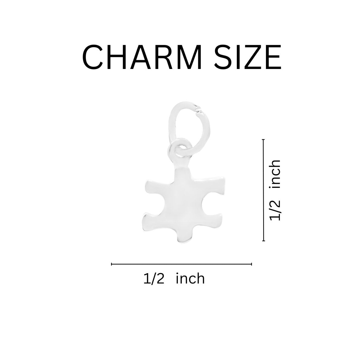Small Autism Awareness Puzzle Piece Chunky Charm Bracelets - Fundraising For A Cause