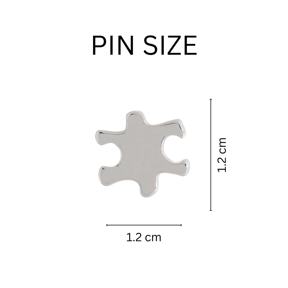 Small Elegant Silver Autism Awareness Puzzle Lapel Pins - Fundraising For A Cause