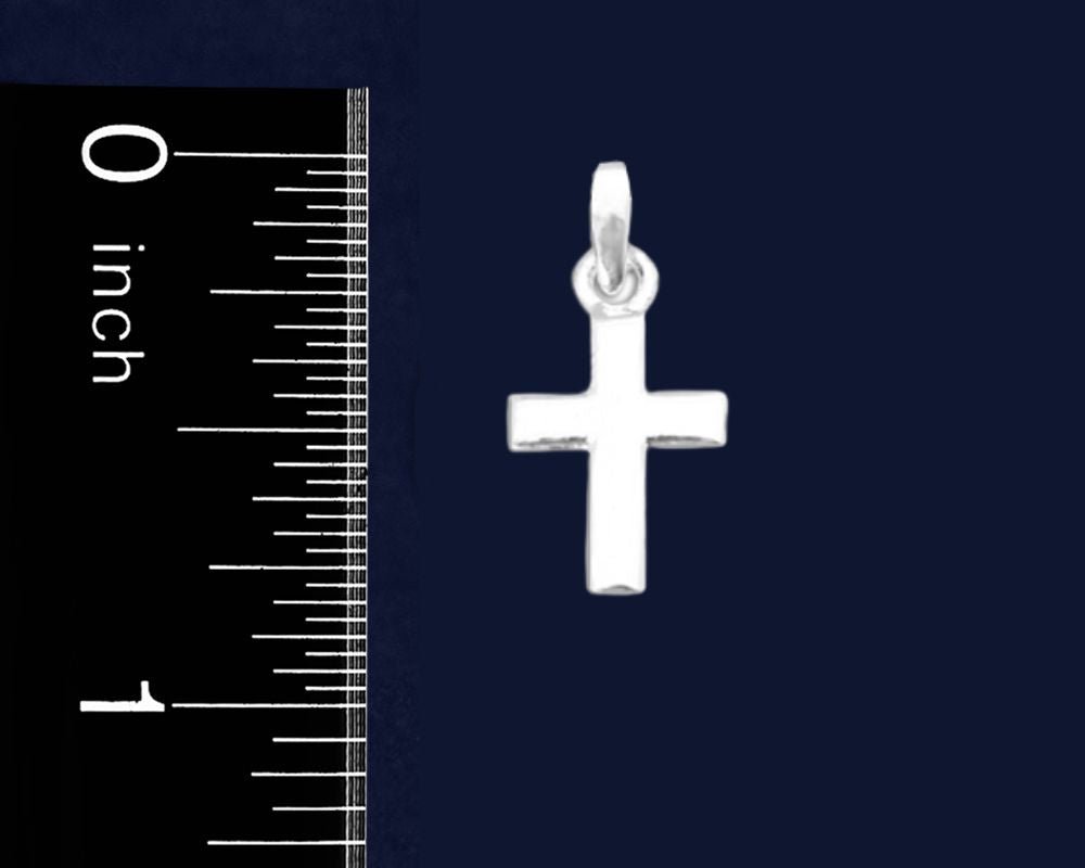 Small Silver Cross Religious Hanging Charm - Fundraising For A Cause