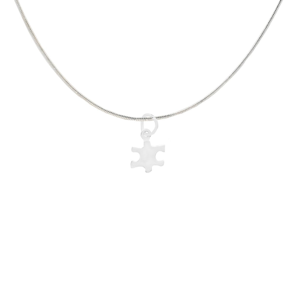 Small Silver Puzzle Piece Necklaces - Fundraising For A Cause