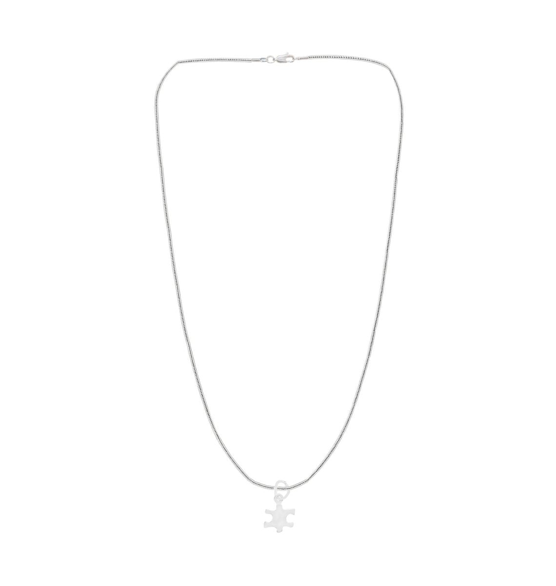 Small Silver Puzzle Piece Necklaces - Fundraising For A Cause