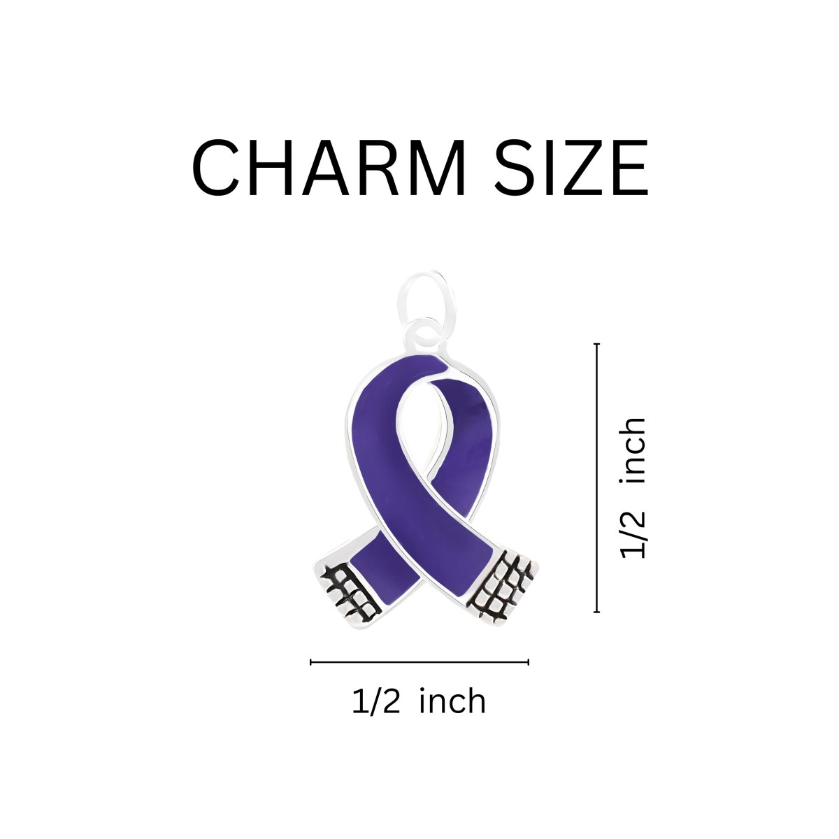 Small Violet Ribbon Keychain - Fundraising For A Cause