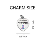 Suicide Awareness Heart Retractable Charm Bracelets - Fundraising For A Cause