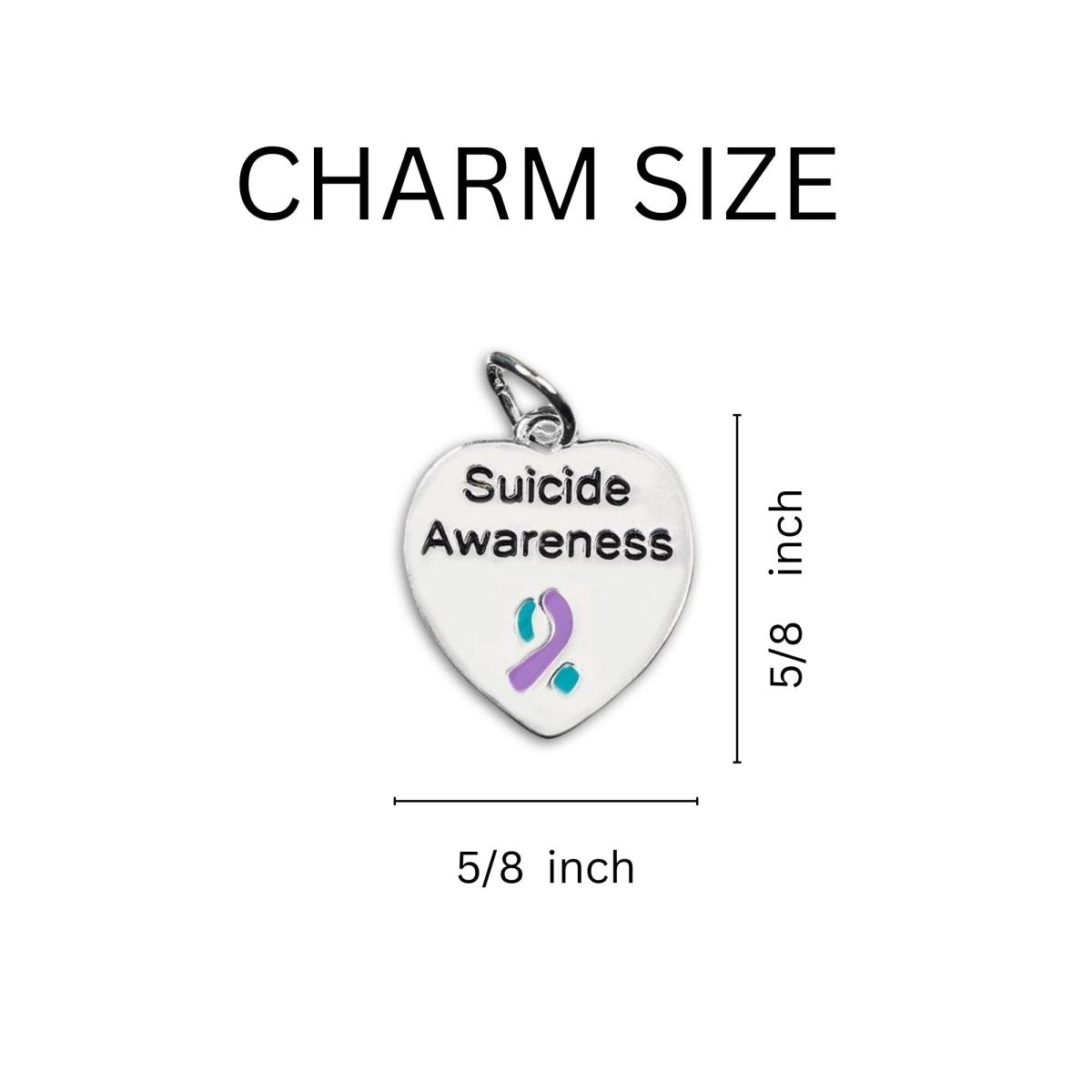 Suicide Awareness Heart Retractable Charm Bracelets - Fundraising For A Cause