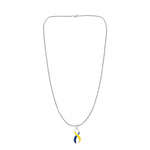 Support Ukraine Large Blue & Yellow Ribbon Necklaces - Fundraising For A Cause