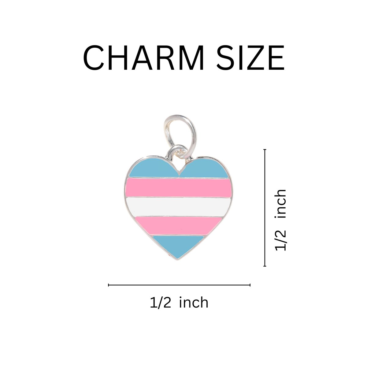 Transgender Heart Pride Hanging Earrings - Fundraising For A Cause