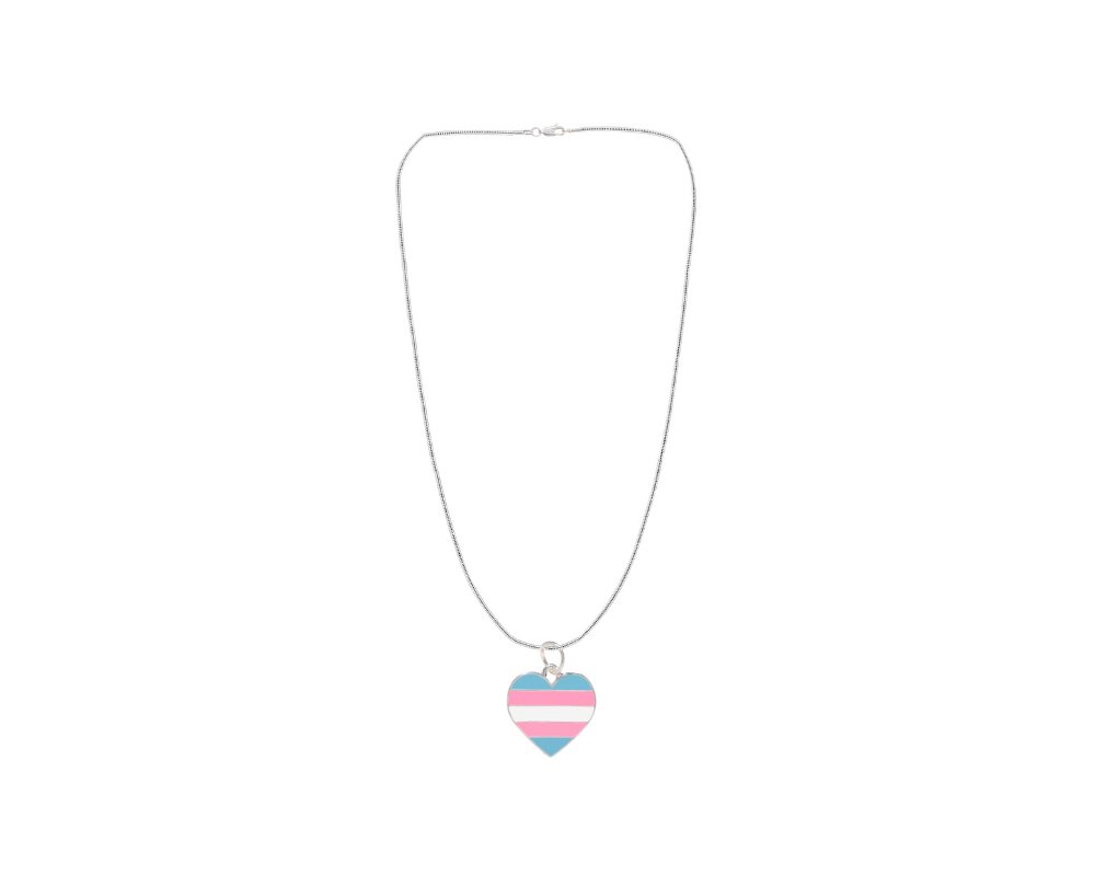 Transgender Heart Pride Necklaces - Fundraising For A Cause