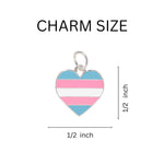 Transgender Heart Pride Split Ring Key Chains - Fundraising For A Cause