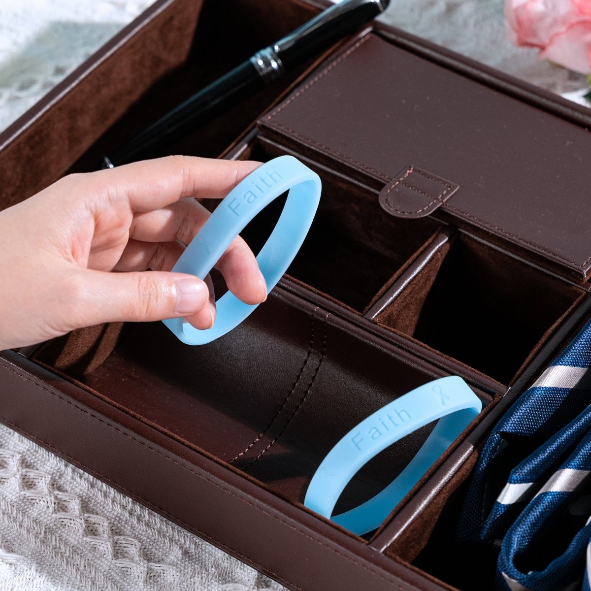 Trisomy 18 Awareness Light Blue Silicone Bracelet Wristbands - Fundraising For A Cause
