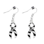 Zebra Print Ribbon Earrings - Fundraising For A Cause