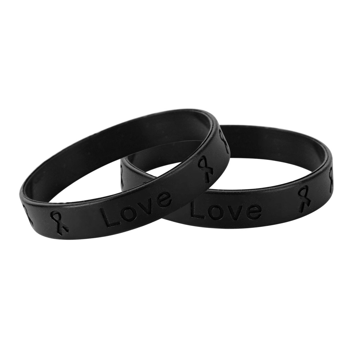 Adult Black Awareness Silicone Bracelet Wristbands - Fundraising For A Cause
