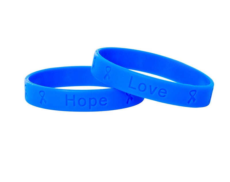 Adult Dark Blue Awareness Silicone Bracelet Wristbands - Fundraising For A Cause
