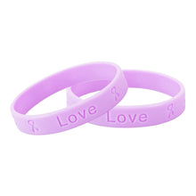 Load image into Gallery viewer, Adult Lavender Silicone Bracelet Wristbands - Fundraising For A Cause