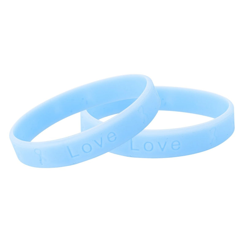 Adult Light Blue Silicone Bracelet Wristbands - Fundraising For A Cause