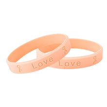 Load image into Gallery viewer, Adult Peach Silicone Bracelet Wristbands - Fundraising For A Cause
