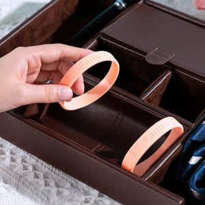 Adult Peach Silicone Bracelet Wristbands - Fundraising For A Cause