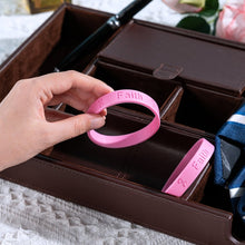 Load image into Gallery viewer, Adult Pink Ribbon Silicone Bracelet Wristbands - Fundraising For A Cause