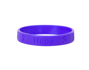 Adult Violet Silicone Bracelet Wristbands - Fundraising For A Cause