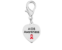 Load image into Gallery viewer, AIDS HIV Awareness Heart Hanging Charm - Fundraising For A Cause