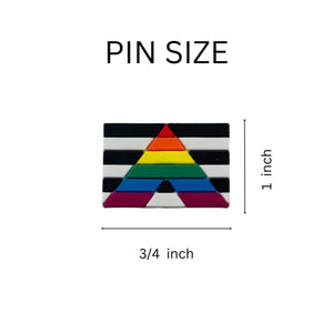 Ally Rectangle Flag Silicone Pins - Fundraising For A Cause