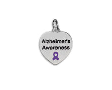 Load image into Gallery viewer, Alzheimer&#39;s Awareness Heart Charms - Fundraising For A Cause