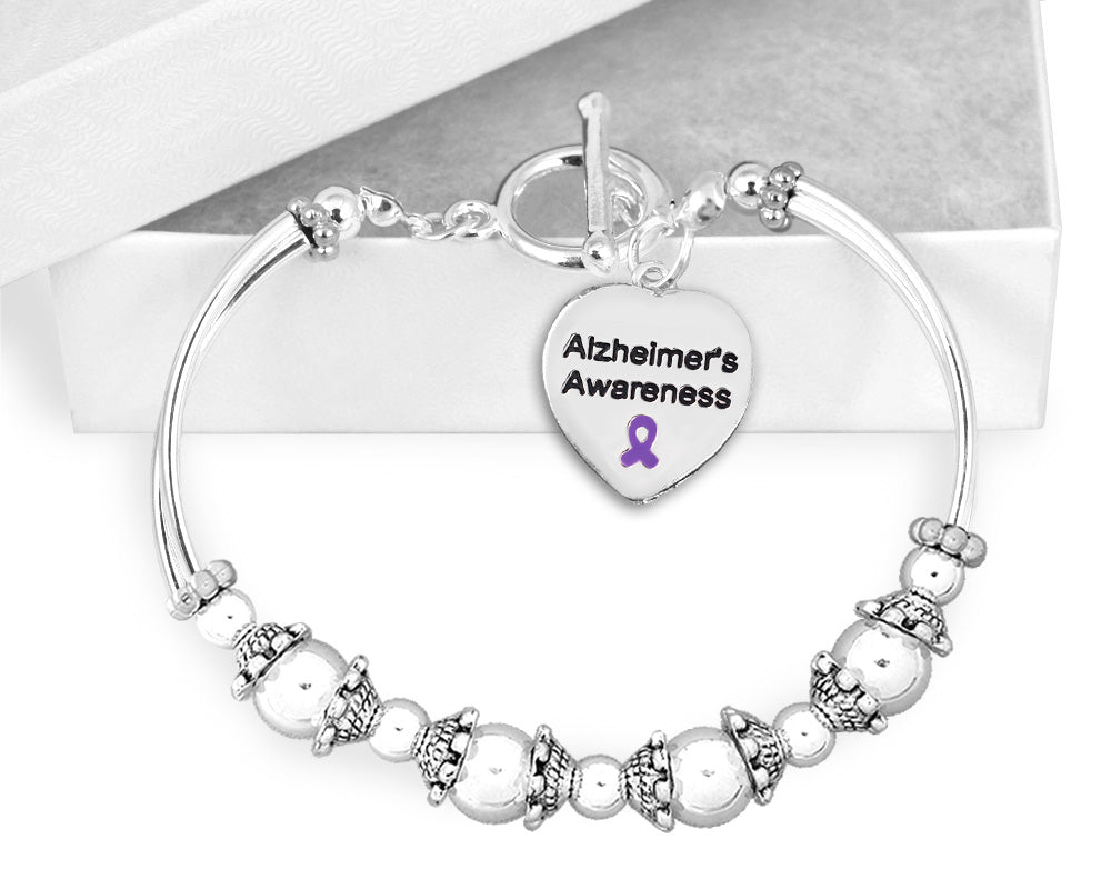 alzheimers awareness partial beaded bracelets